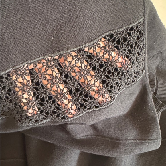 Red Valentino Black Lace Inset Short Sleeve Knee-lenght A-line Dress size XL - Picture 5 of 9